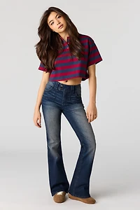 Mid Rise Flare Dark Jean