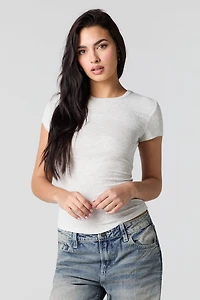 Ribbed Short Sleeve Top