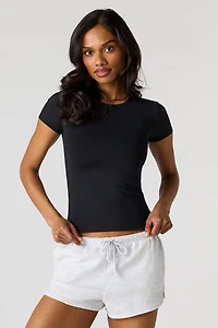 T-shirt profilé en tissu épais de luxe