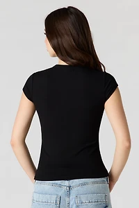 Ribbed Classic Henley Top