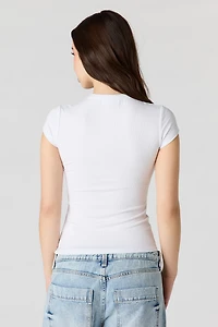 Ribbed Classic Henley Top