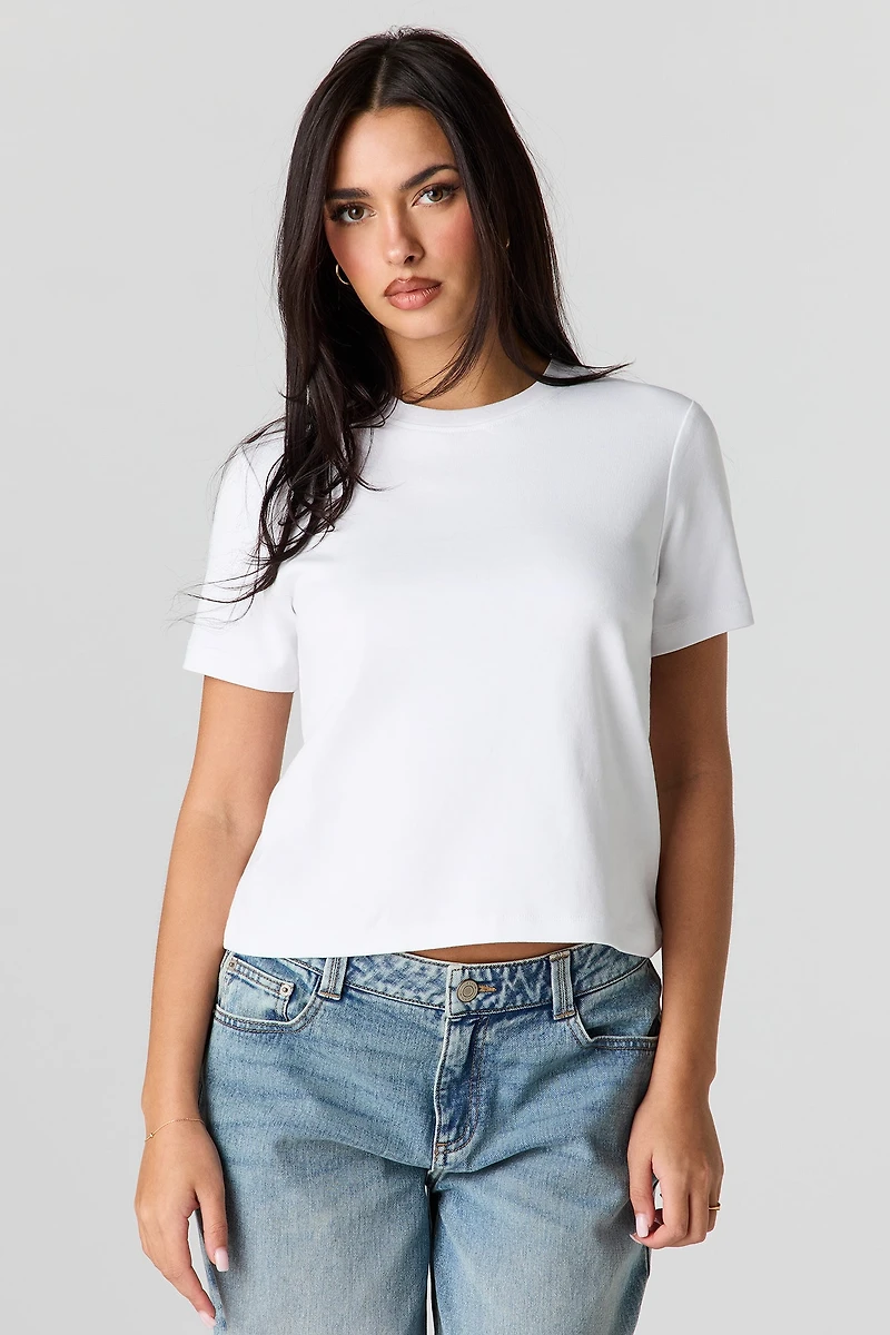 T-shirt en coton lourd de luxe