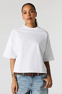T-shirt carré en coton de luxe épais