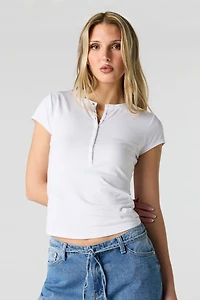 T-shirt Henley classique