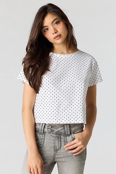 T-shirt carré en coton lourd de luxe