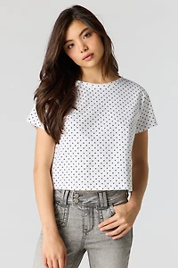 T-shirt carré en coton lourd de luxe