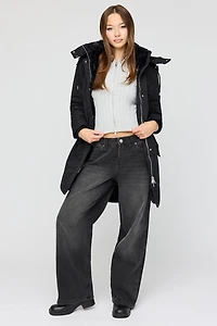 Faux Fur Lined Midi Parka