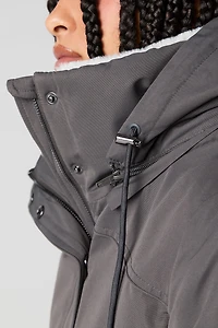 Parka à capuchon doublée de similifourrure