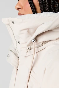 Parka à capuchon doublée de similifourrure