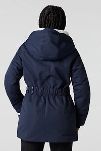 Parka à capuchon doublée de similifourrure