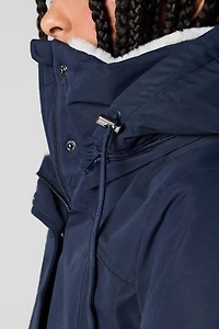Parka à capuchon doublée de similifourrure