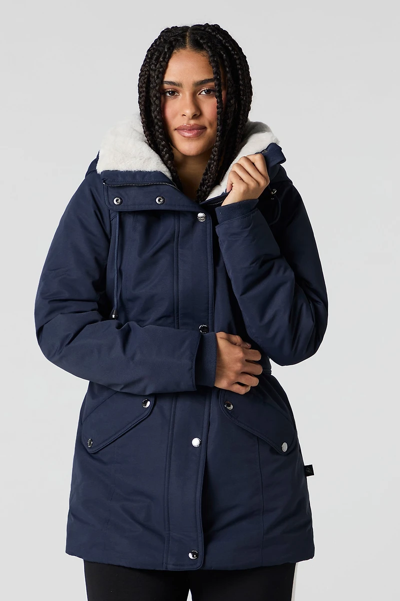 Faux Fur Lined Hooded Parka