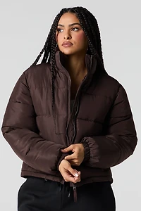 Blouson bouffant à col montant