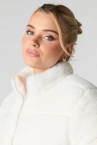 Blouson matelassé en similifourrure