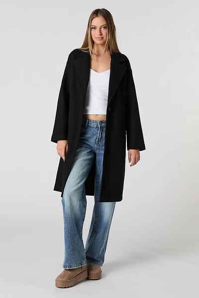 One Button Midi Coat