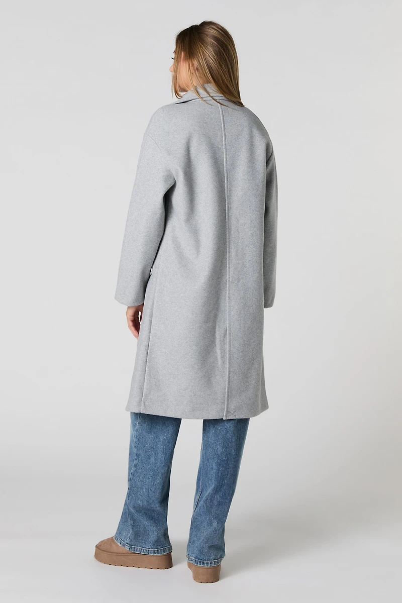 Manteau longueur midi à un bouton