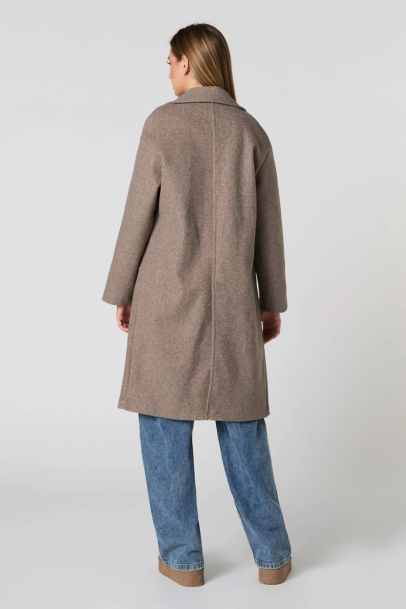 Manteau longueur midi à un bouton