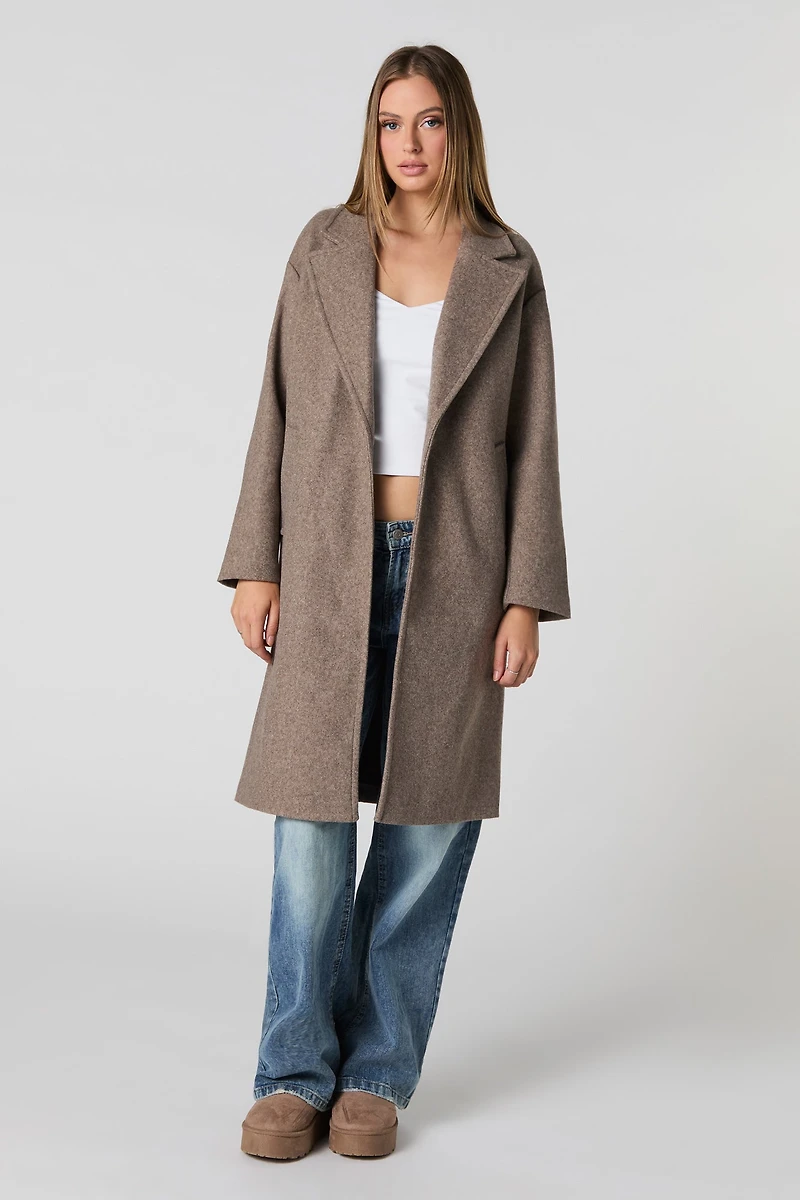 Manteau longueur midi à un bouton