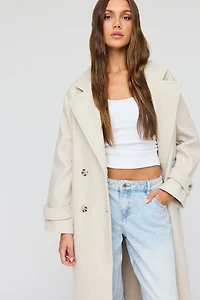 Trench midi à double boutonnage