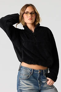 Sherpa Fleece Quarter Zip Sweater