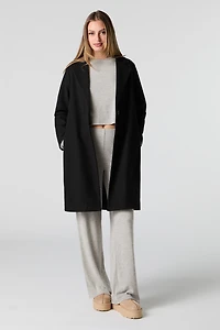 One Button Long Line Coat