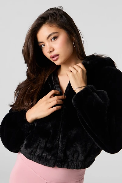 Faux Fur Bomber Jacket