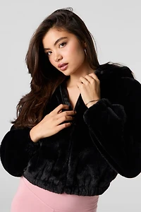 Faux Fur Bomber Jacket