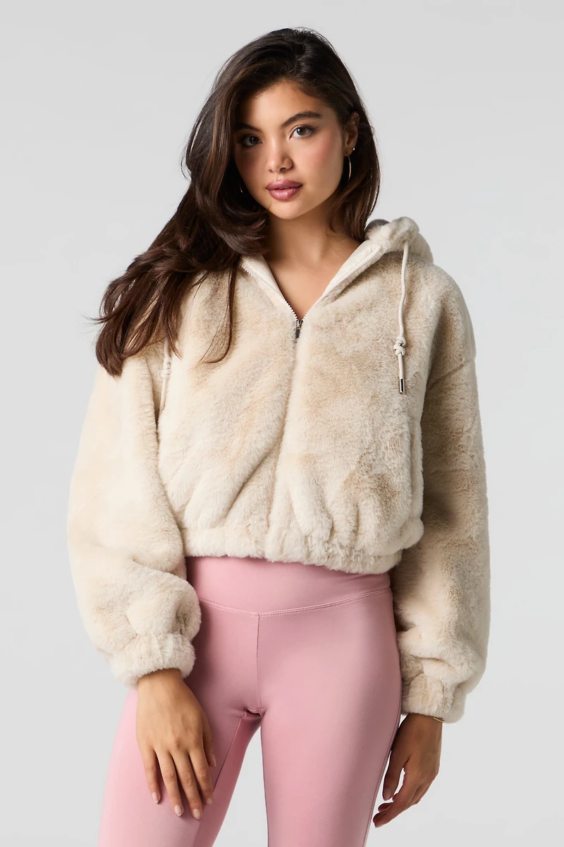 Faux Fur Bomber Jacket