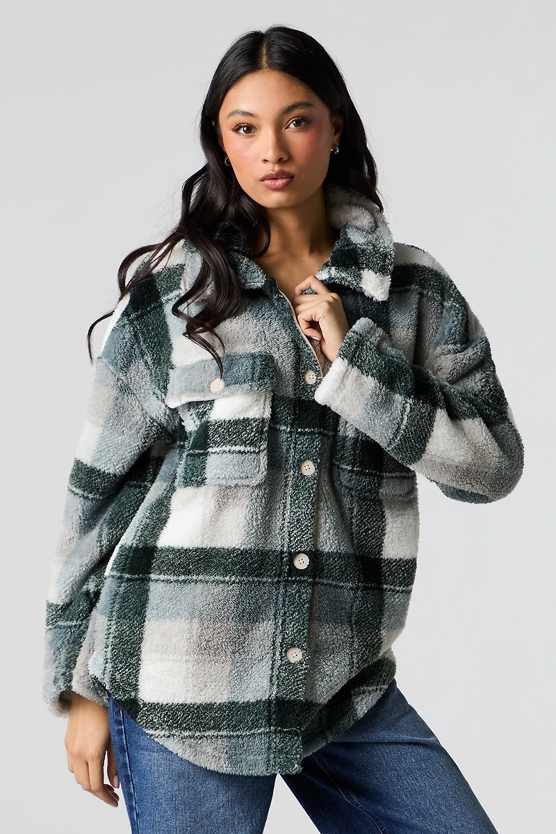Plaid Sherpa Shacket