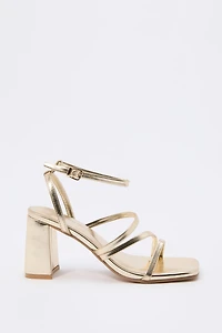 Strappy Open Toe Block Heel