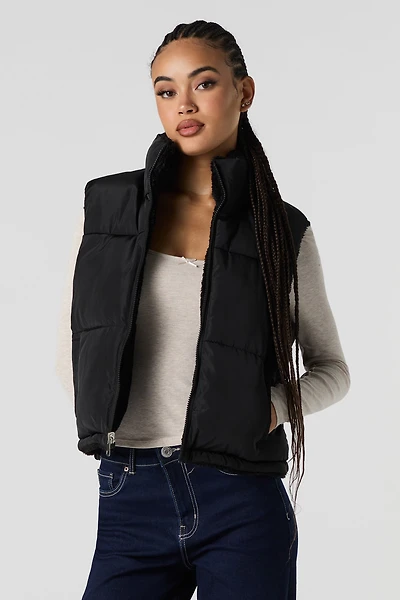 Sherpa Lined Reversible Puffer Vest