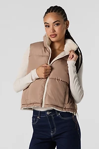 Veste bouffante réversible doublée de Sherpa