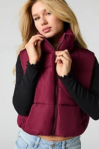 Mock Neck Puffer Vest