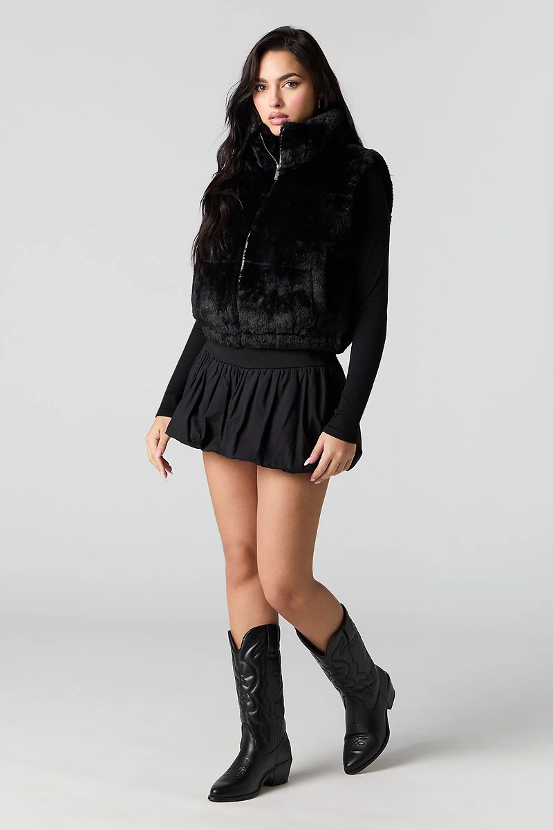 Faux Fur Puffer Vest