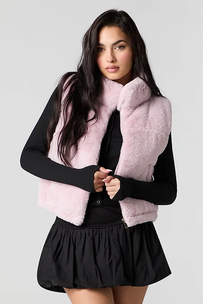 Faux Fur Puffer Vest
