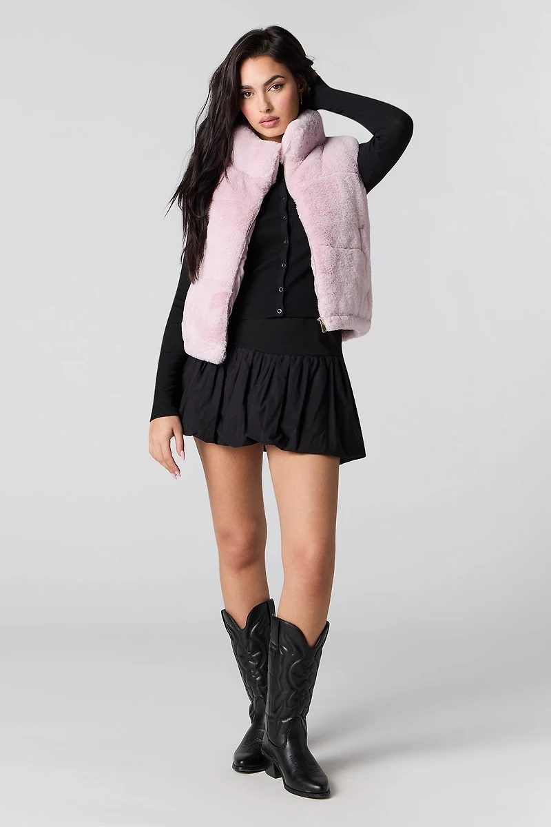 Faux Fur Puffer Vest