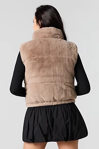 Faux Fur Puffer Vest