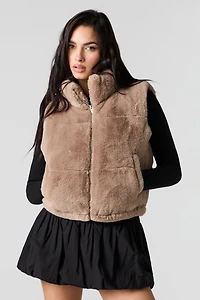 Faux Fur Puffer Vest