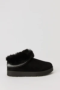 Faux Fur Lined Slipper Booties