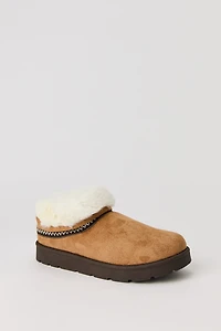 Faux Fur Lined Slipper Booties