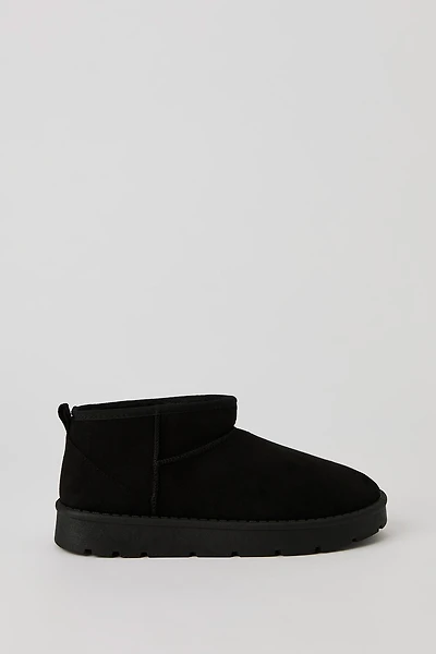 Faux Suede Ankle Slipper Booties