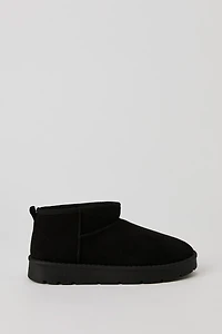 Faux Suede Ankle Slipper Booties