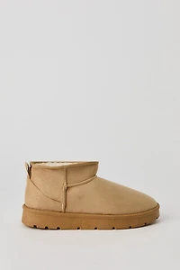 Faux Suede Ankle Slipper Booties