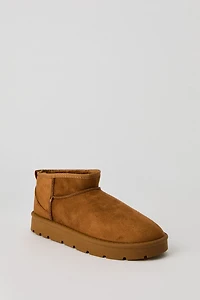 Faux Suede Ankle Slipper Booties