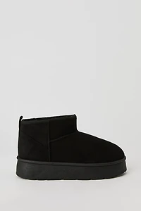 Faux Suede Platform Ankle Booties