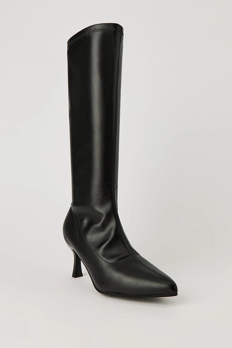 Bottes aux mollets à talon bottine