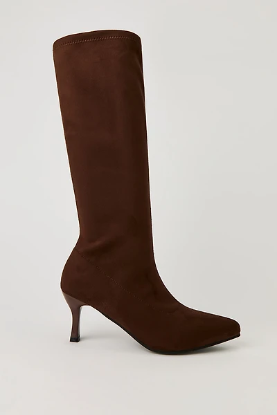 Bottes aux mollets à talon bottine
