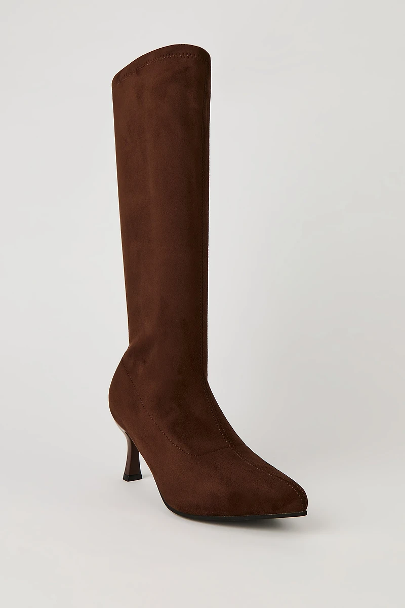 Bottes aux mollets à talon bottine