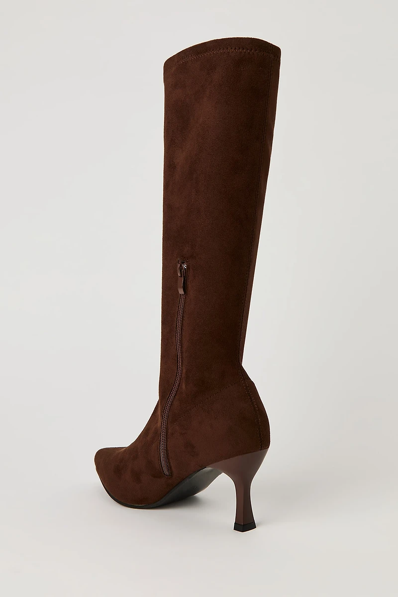Bottes aux mollets à talon bottine