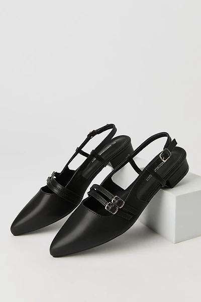 Buckled Slingback Pumps